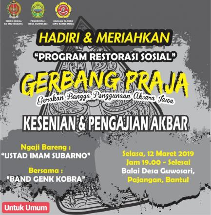 Gerbang Praja sebagai Restorasi Sosial